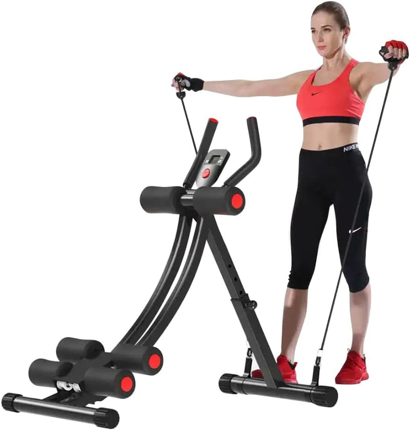 Core & Abdominal Trainers AB Workout Machine Home Gym Exercise Machine Ab Cruncher Foldable Fitness Equipment