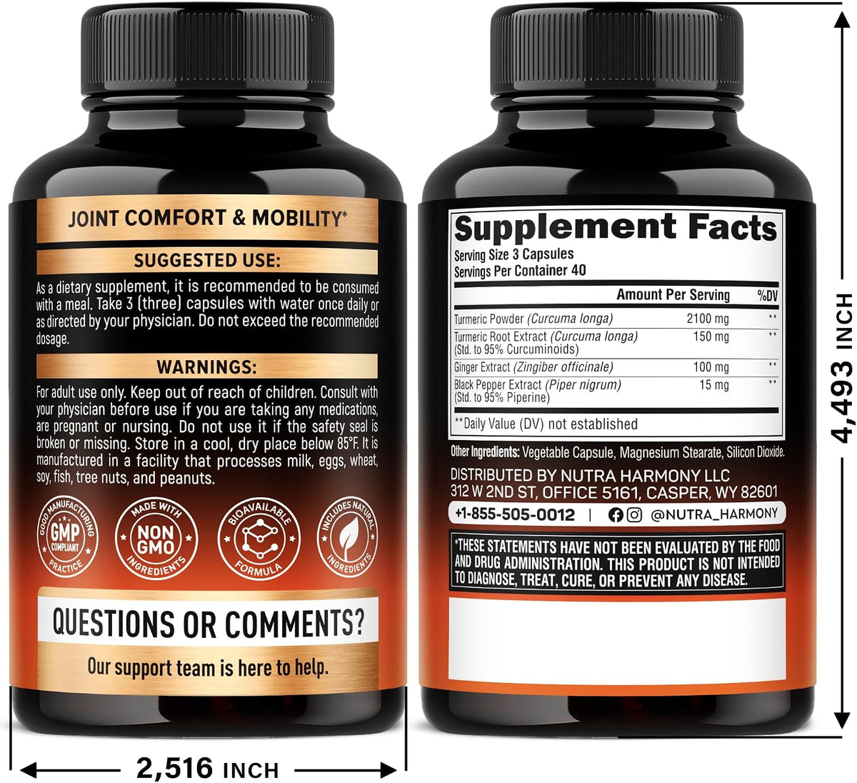 Turmeric Curcumin Capsules & Omega 3 Fish Oil Softgels