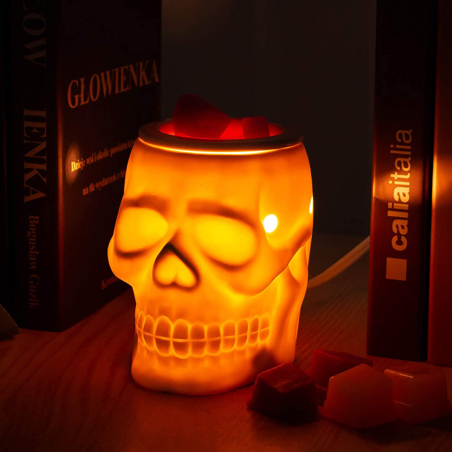Ceramic Skull Wax Melt Warmer  Electric Halloween Wax Melter