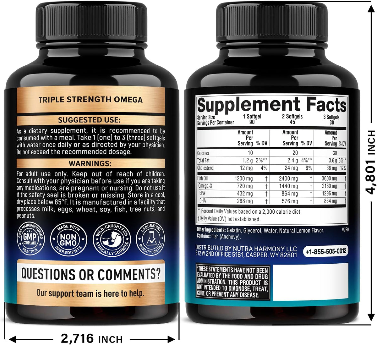 Turmeric Curcumin Capsules & Omega 3 Fish Oil Softgels