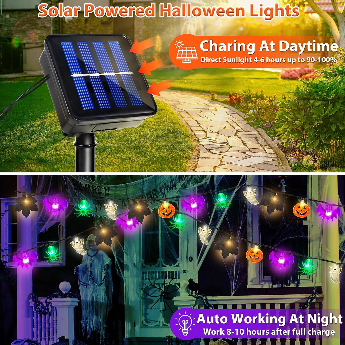 Solar Halloween String Lights Outdoor
