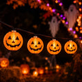12FT Halloween Pumpkin Lantern String Lights Outdoor, 20LED Jack O Lanterns