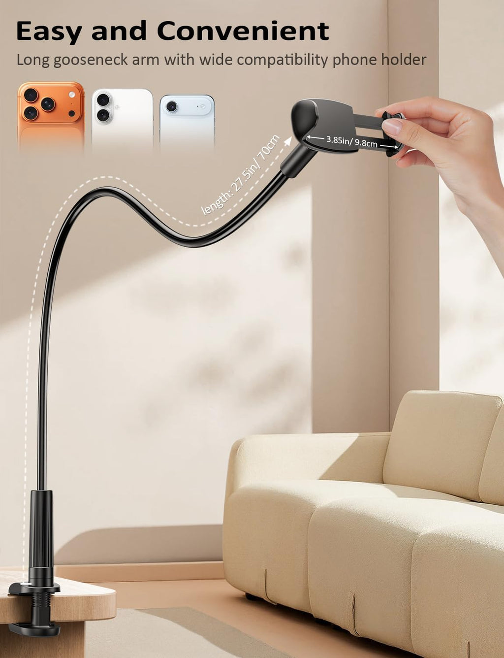 Gooseneck Phone Holder Stand