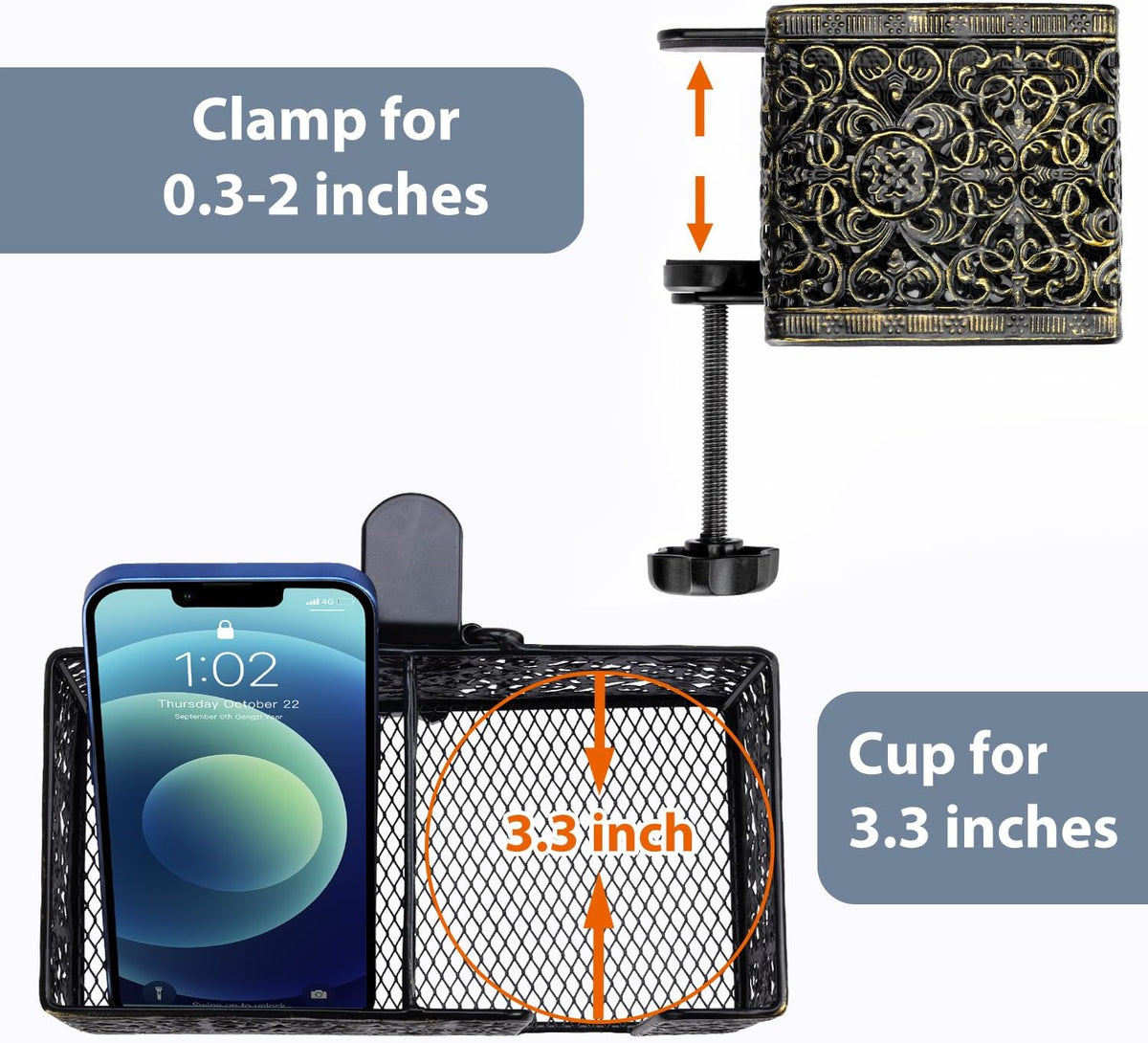 Aurynns Clip-On Desk Organizer