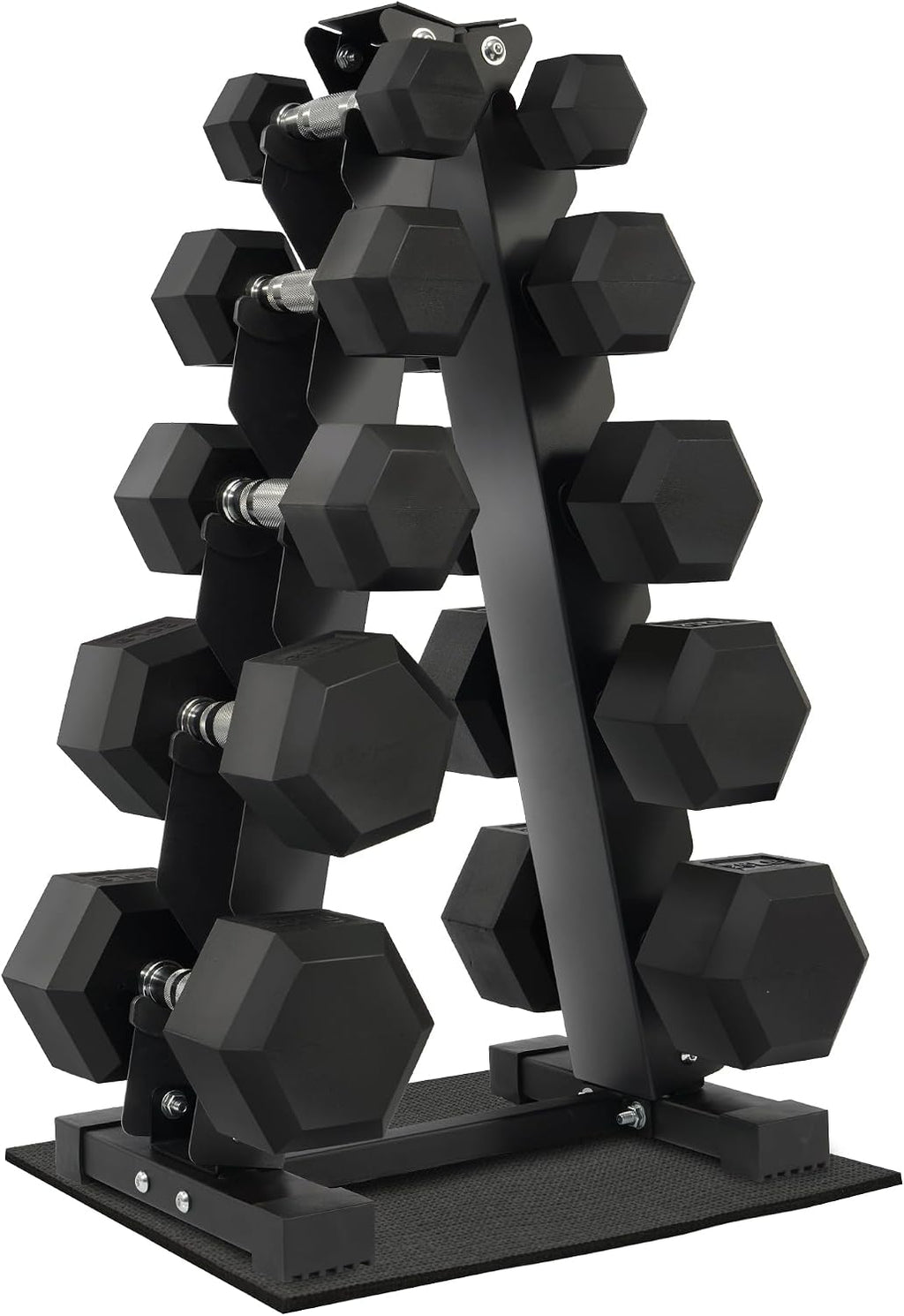 Rubber Hex Dumbbell Set