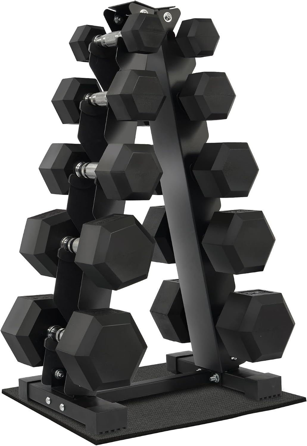 Rubber Hex Dumbbell Set