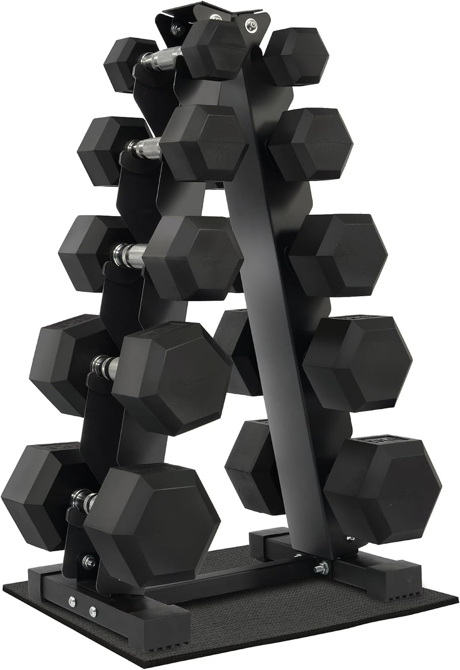 Rubber Hex Dumbbell Set