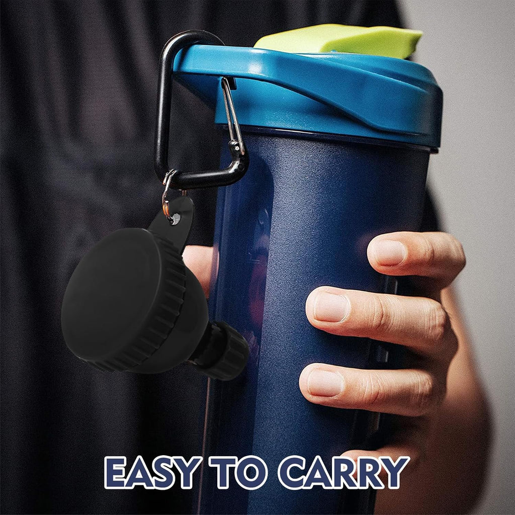2 Pcs Protein Powder Container, Portable Protein Powder Travel Container, Protein Powder Funnel, Water Bottle Funnels for Powder Mixes, Pre Workout/Gym Supplement Funnel Keychain (50Ml)