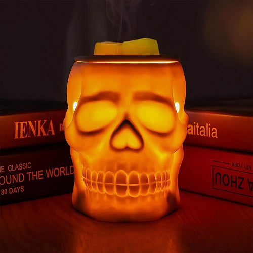 Ceramic Skull Wax Melt Warmer  Electric Halloween Wax Melter