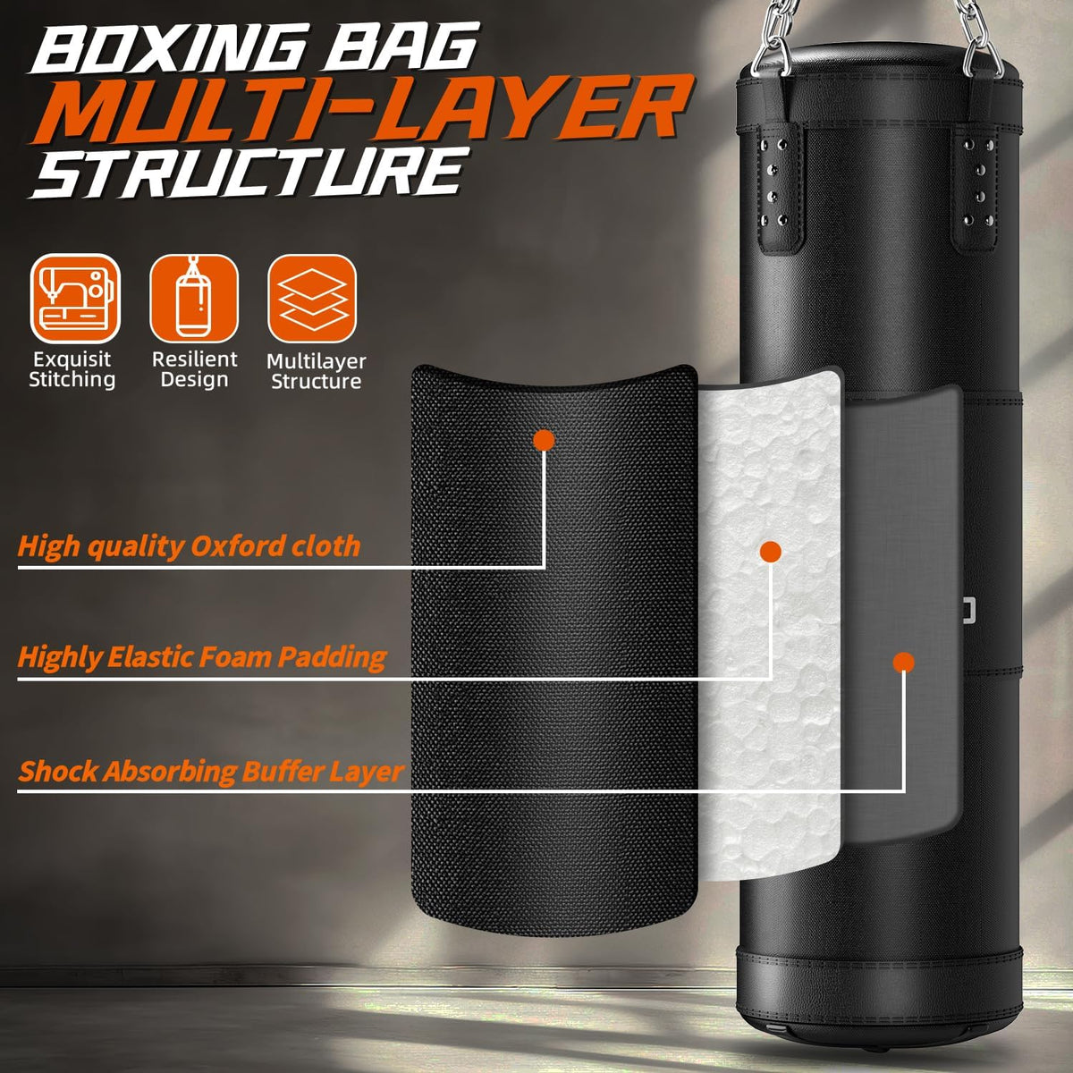 4 ft Punching Bag Set