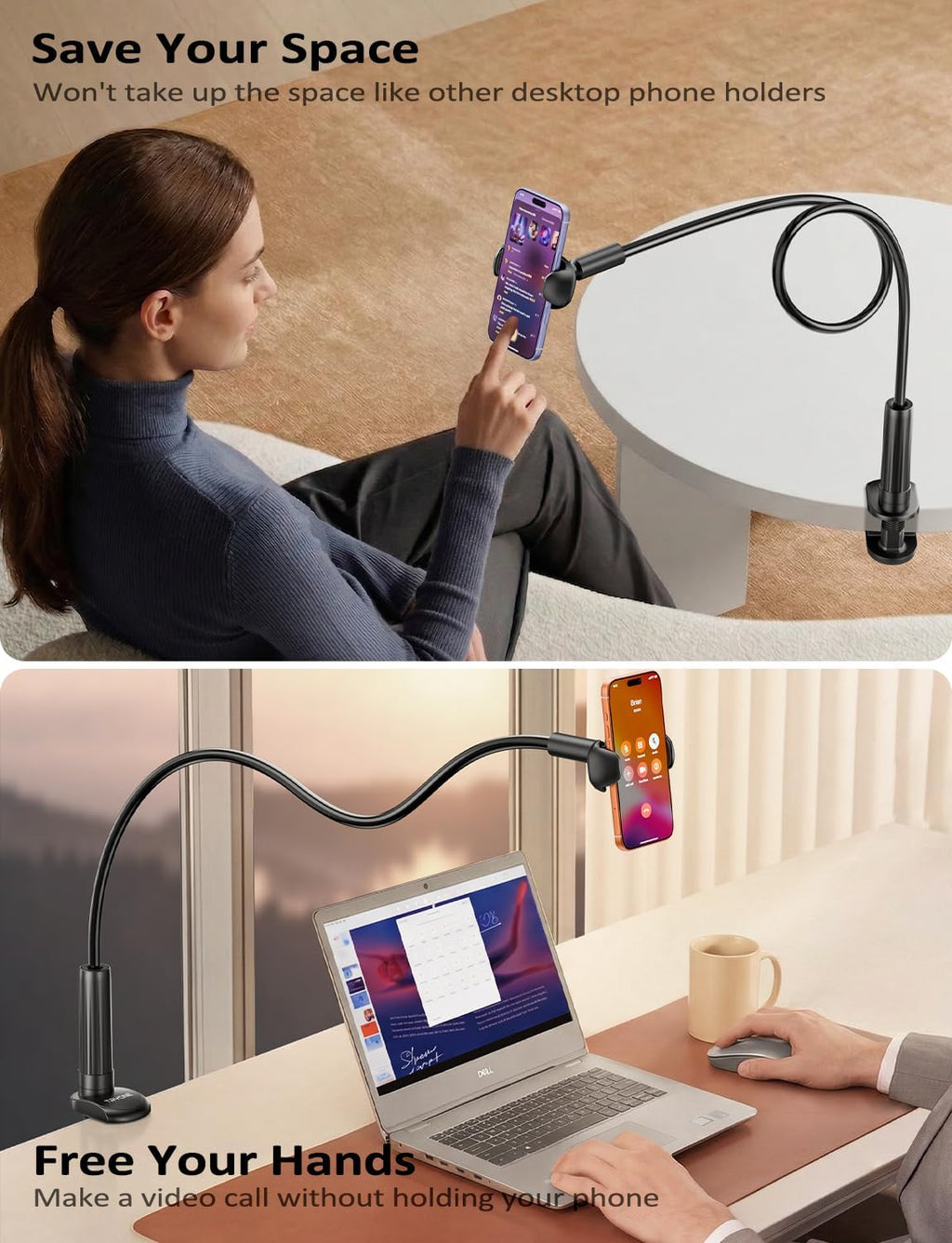 Gooseneck Phone Holder Stand
