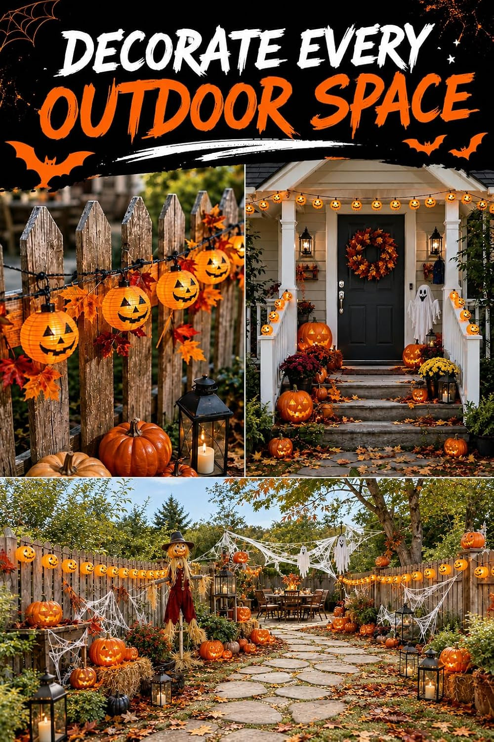 12FT Halloween Pumpkin Lantern String Lights Outdoor, 20LED Jack O Lanterns