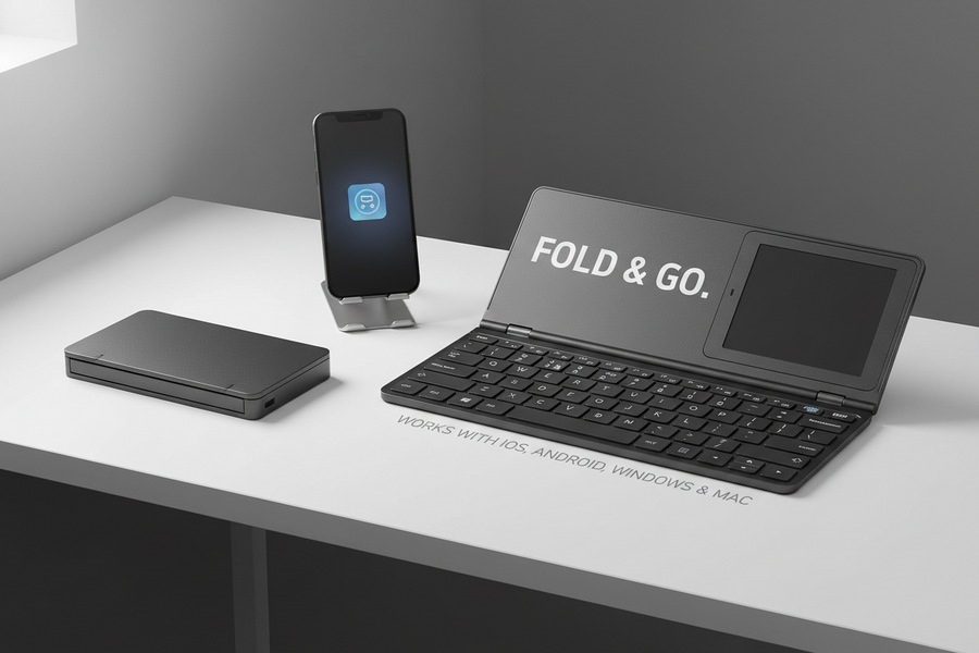 Samsers Foldable Bluetooth Keyboard with Touchpad